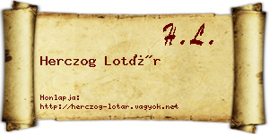 Herczog Lotár névjegykártya